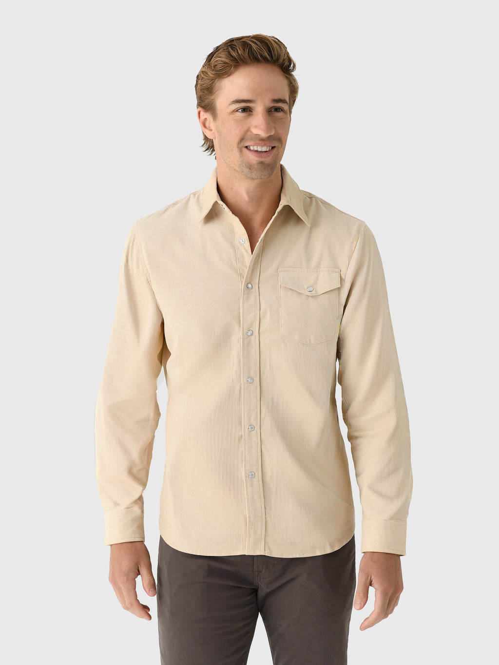 East Cape Men's Corduroy Long Sleeve Shirt - Saint Bernard