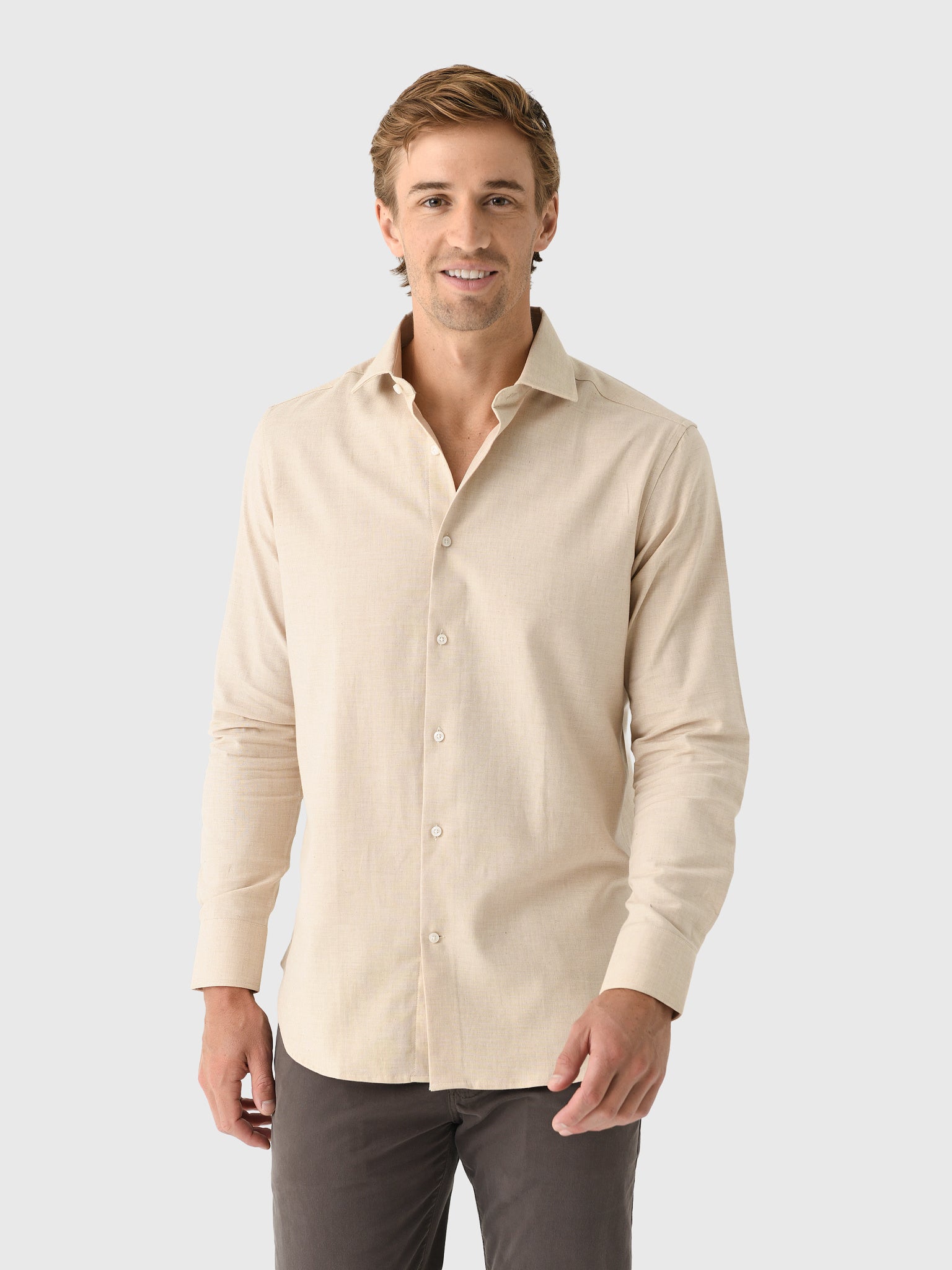 Nicoló Men's Naples Long Sleeve Shirt - Saint Bernard