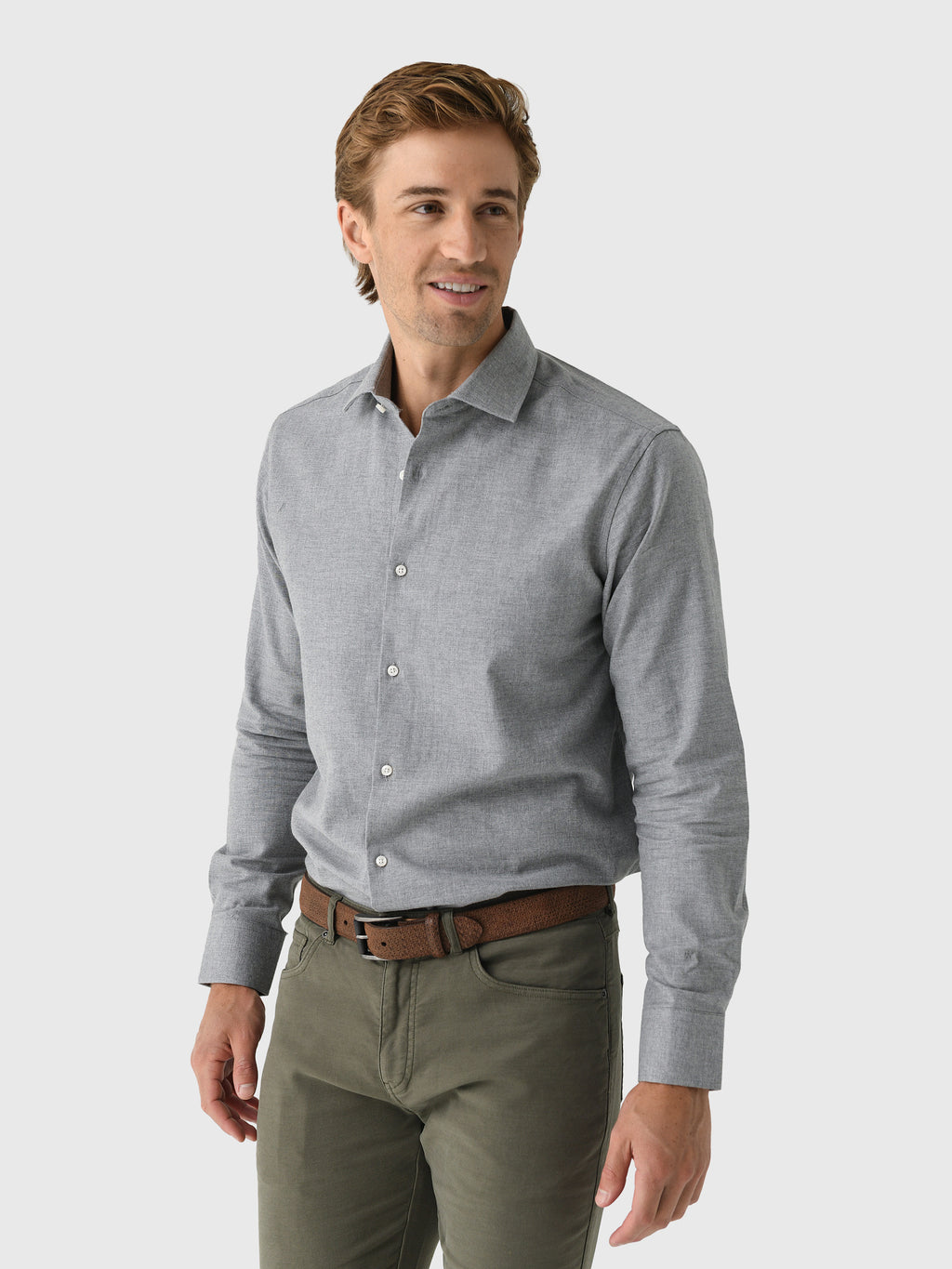 Nicoló Men's Naples Long Sleeve Shirt - Saint Bernard