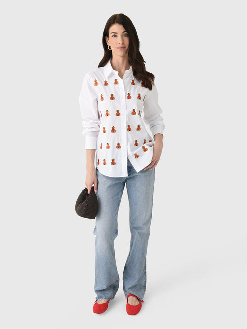 Lingua Franca Women's Bowery Bear Button-Down Shirt