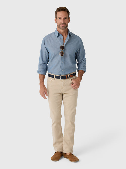East Cape Men's Long Sleeve Denim Chambray Shirt - Saint Bernard