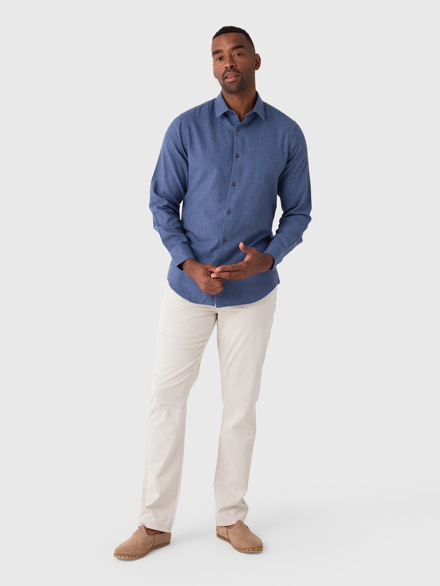 Nicoló Men's Naples Long Sleeve Shirt - Saint Bernard