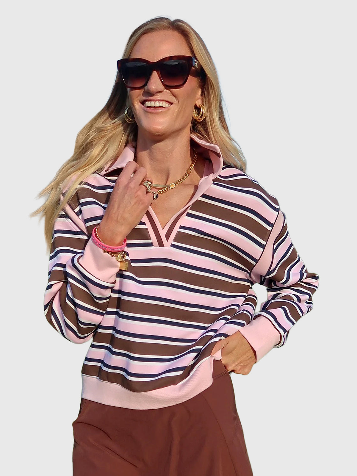 Addison Bay Women's Soft Luxe Pitch Rugby Sweatshirt - Saint Bernard