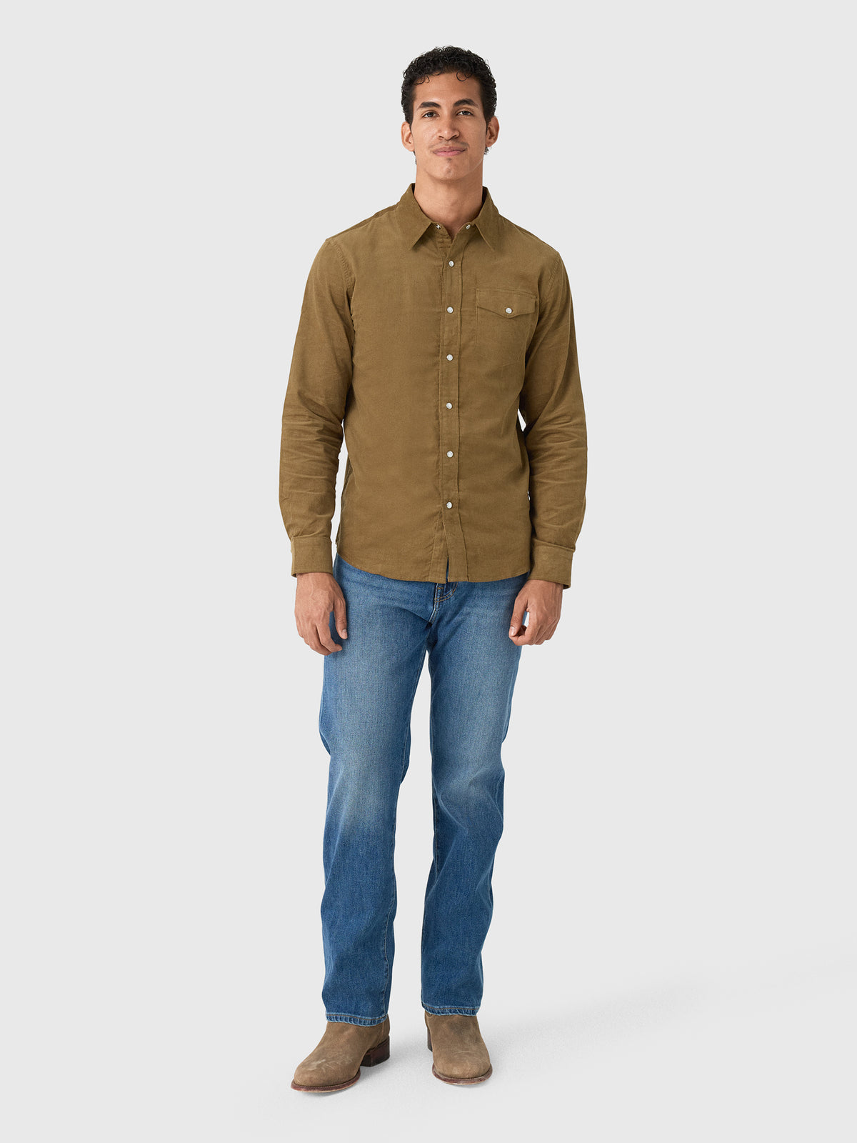 East Cape Men's Long Sleeve Corduroy Shirt - Saint Bernard