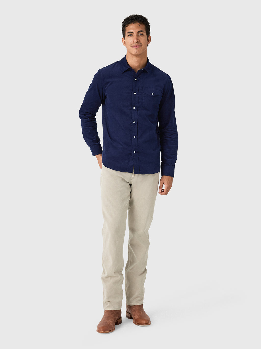 East Cape Men's Long Sleeve Corduroy Shirt - Saint Bernard
