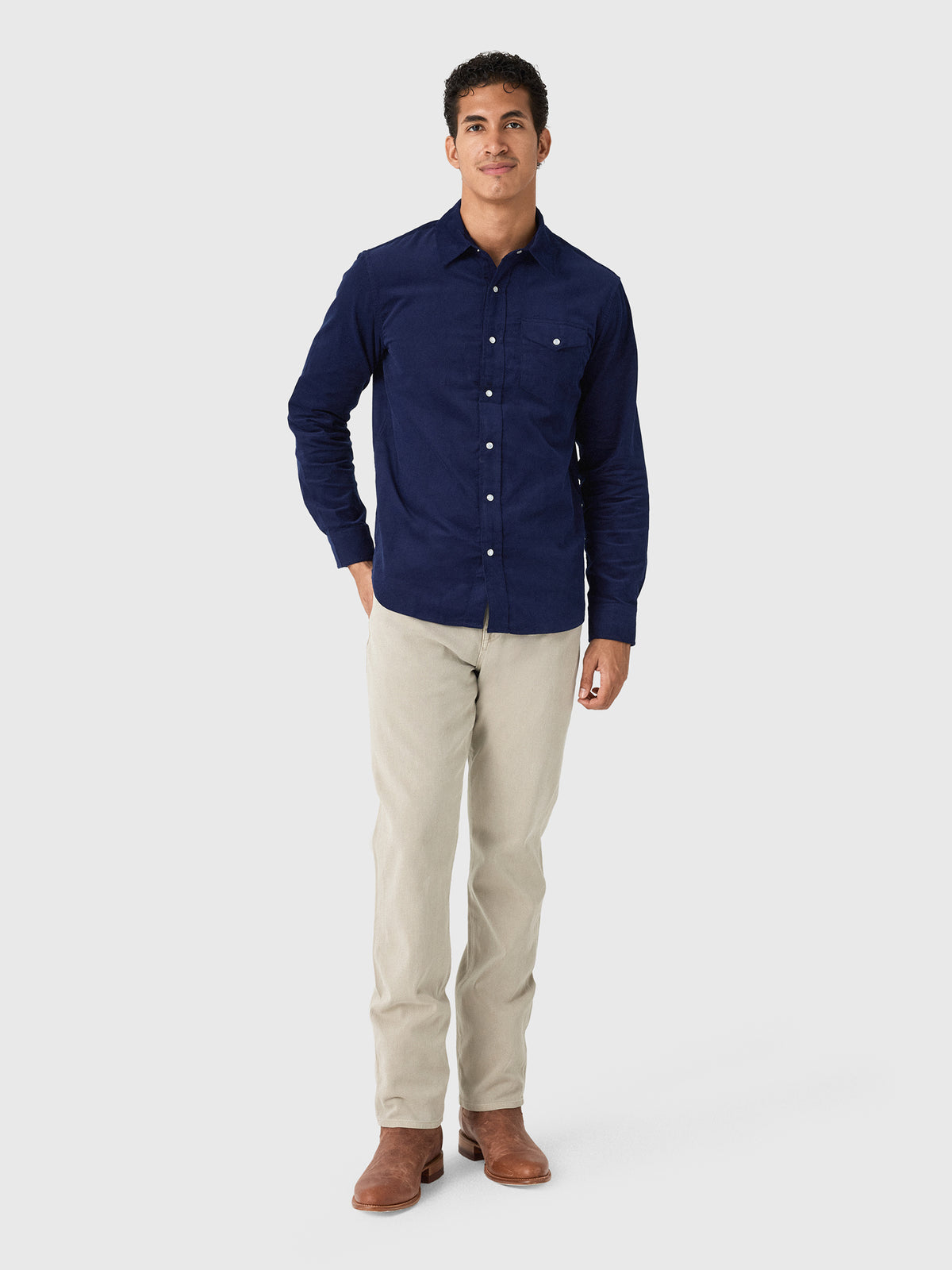 East Cape Men's Long Sleeve Corduroy Shirt - Saint Bernard