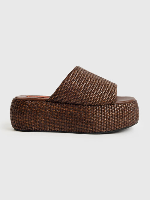 Simon Miller Women's Raffia Cloudy Platform Slide Sandal