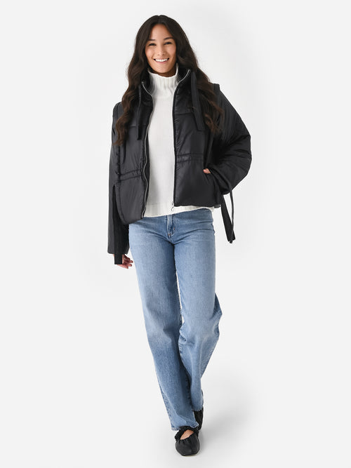 GANNI Women's Shiny Quilt Vest Jacket