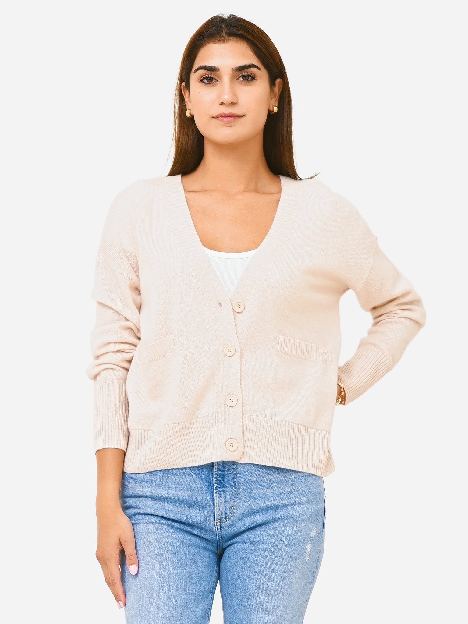 525 Women's Relaxed Pocket Cardigan - Saint Bernard