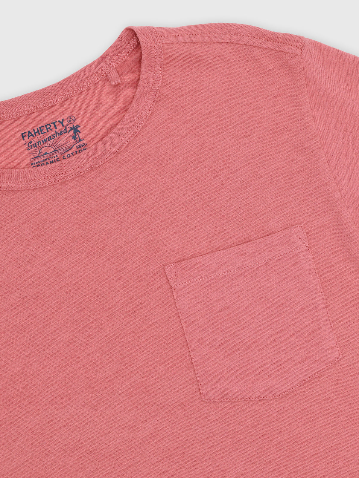 Faherty Brand Boys' Sunwashed Regenerative Pocket Tee - Saint Bernard
