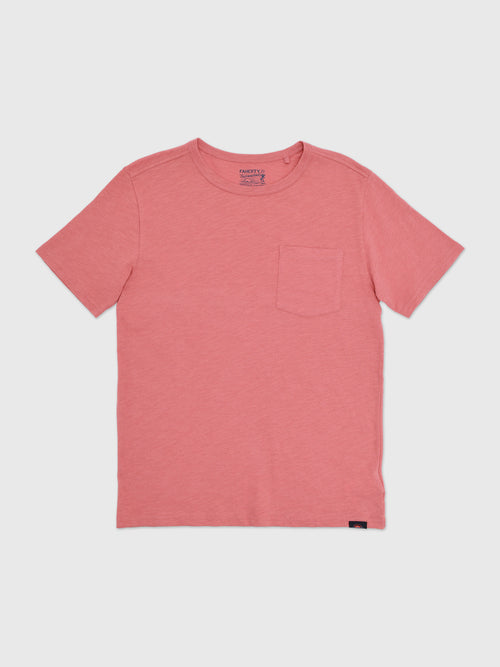 Faherty Brand Boys' Sunwashed Regenerative Pocket Tee - Saint Bernard