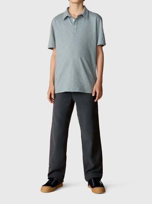 Faherty Brand Boys' Sunwashed Striped T-Shirt Polo - Saint Bernard