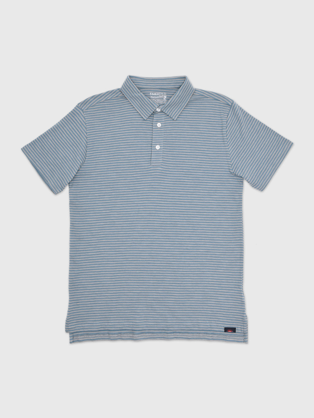 Faherty Brand Boys' Sunwashed Striped T-Shirt Polo - Saint Bernard