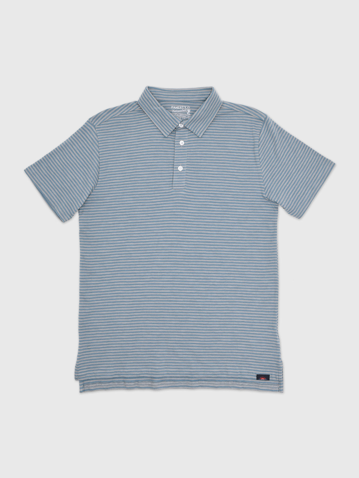 Faherty Brand Boys' Sunwashed Striped T-Shirt Polo - Saint Bernard
