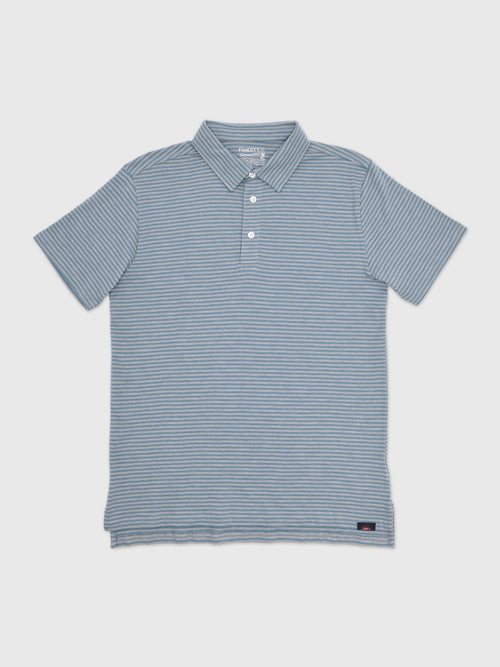 Faherty Brand Boys' Sunwashed Striped T-Shirt Polo - Saint Bernard