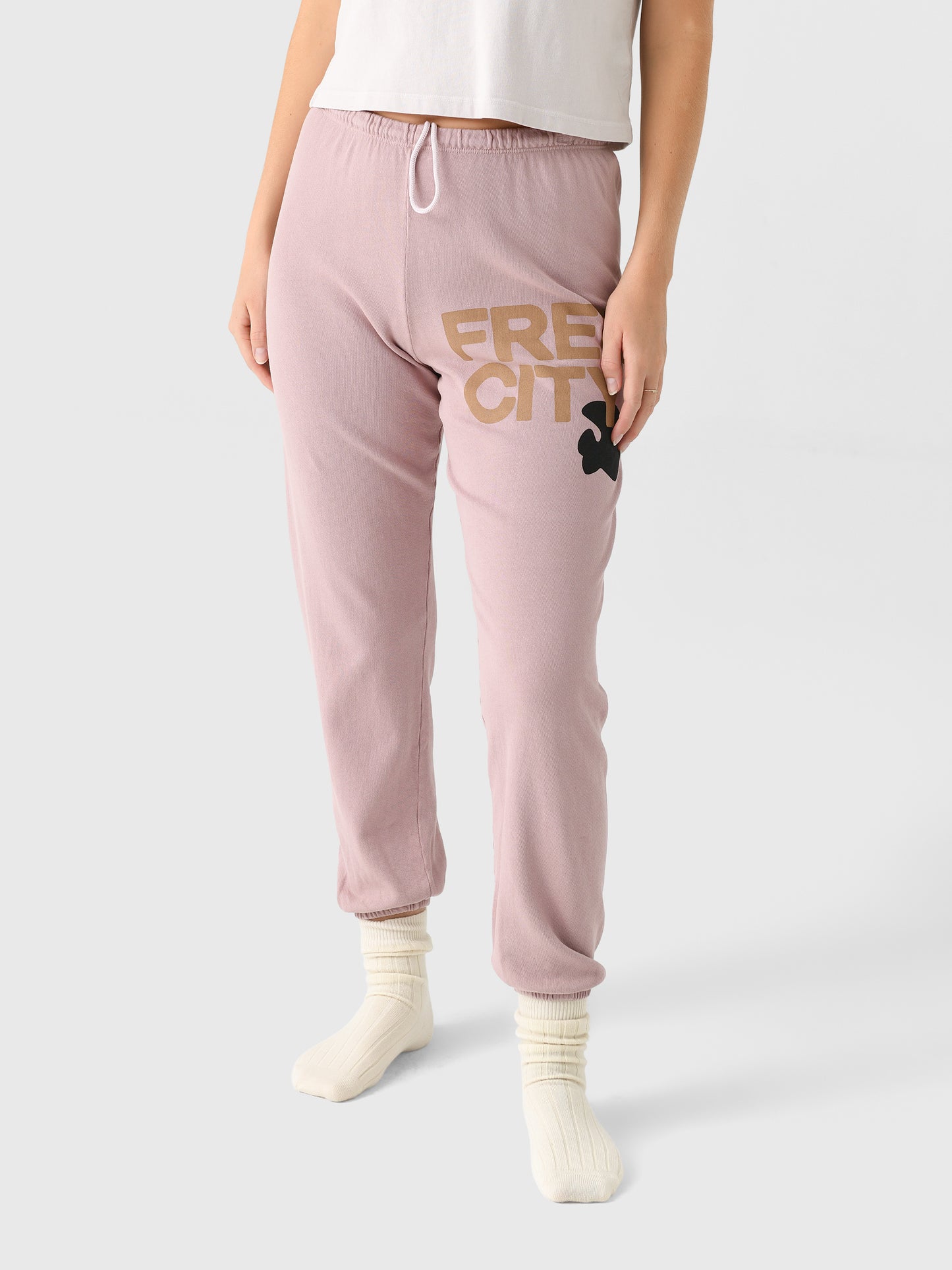 FREE CITY Women's Large Logo Sweatpant - Saint Bernard