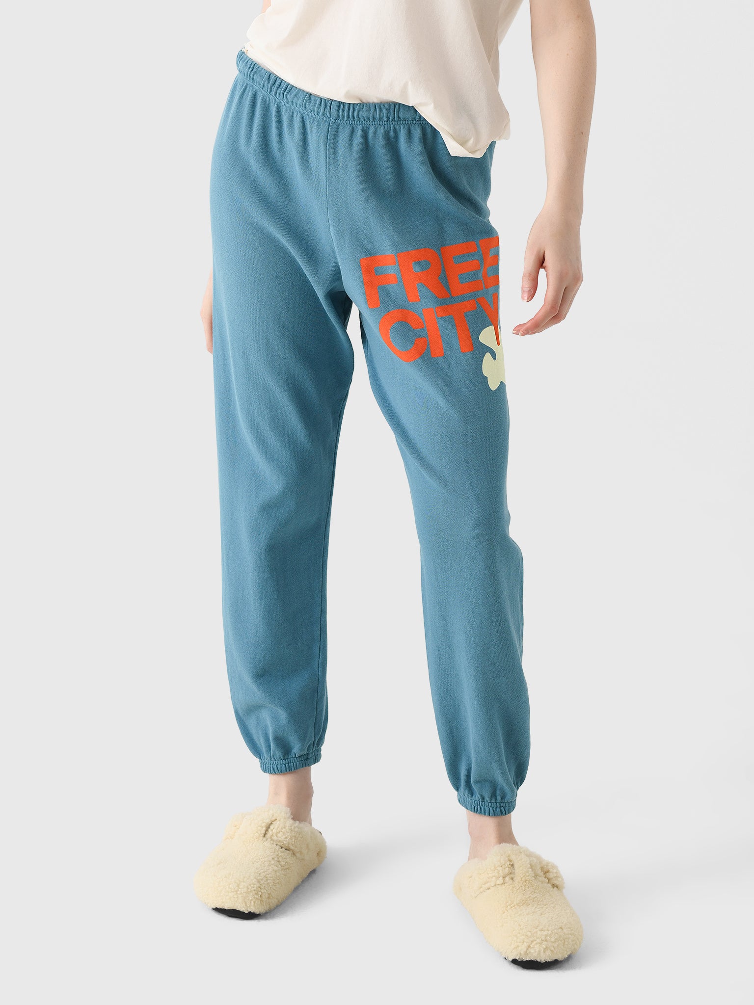 FREE CITY Women's Large Logo Sweatpant - Saint Bernard