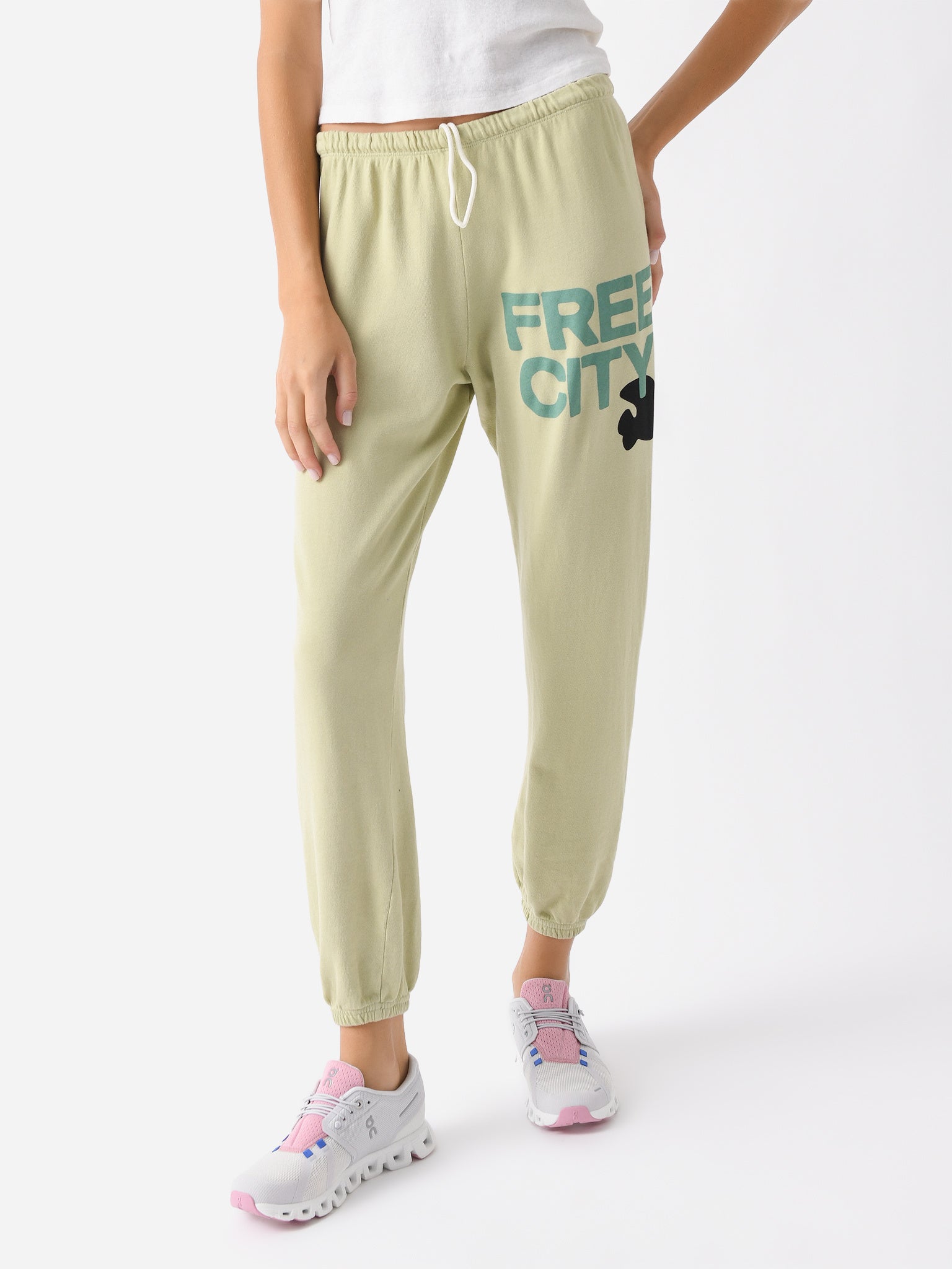 FREE CITY Women's Large Logo Sweatpant - Saint Bernard
