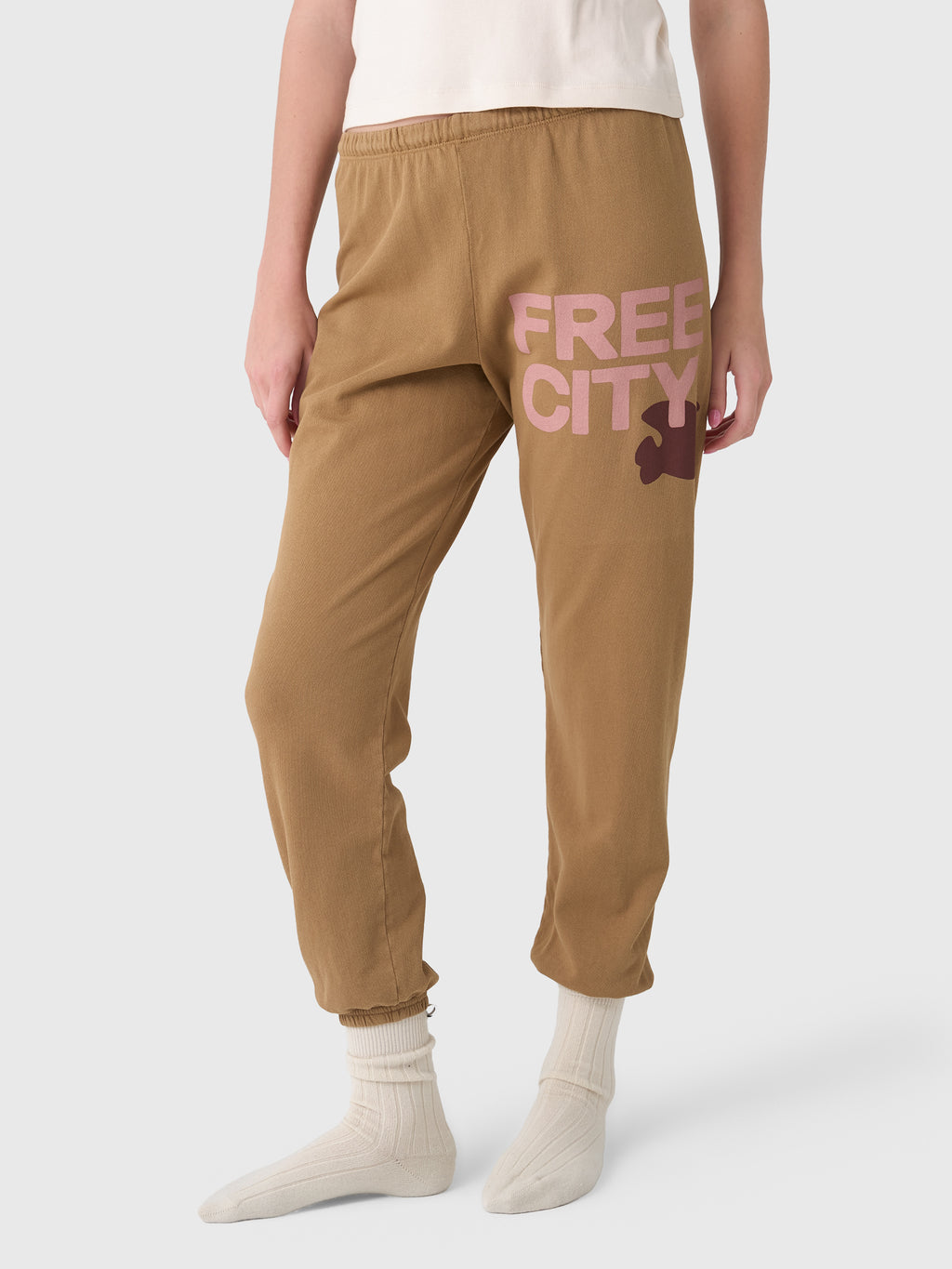 FREE CITY Women's Large Logo Sweatpant - Saint Bernard