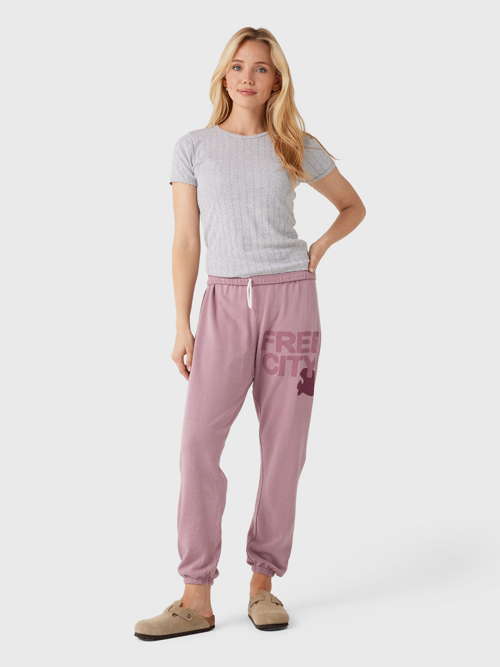 FREE CITY Women's Large Logo Sweatpant - Saint Bernard