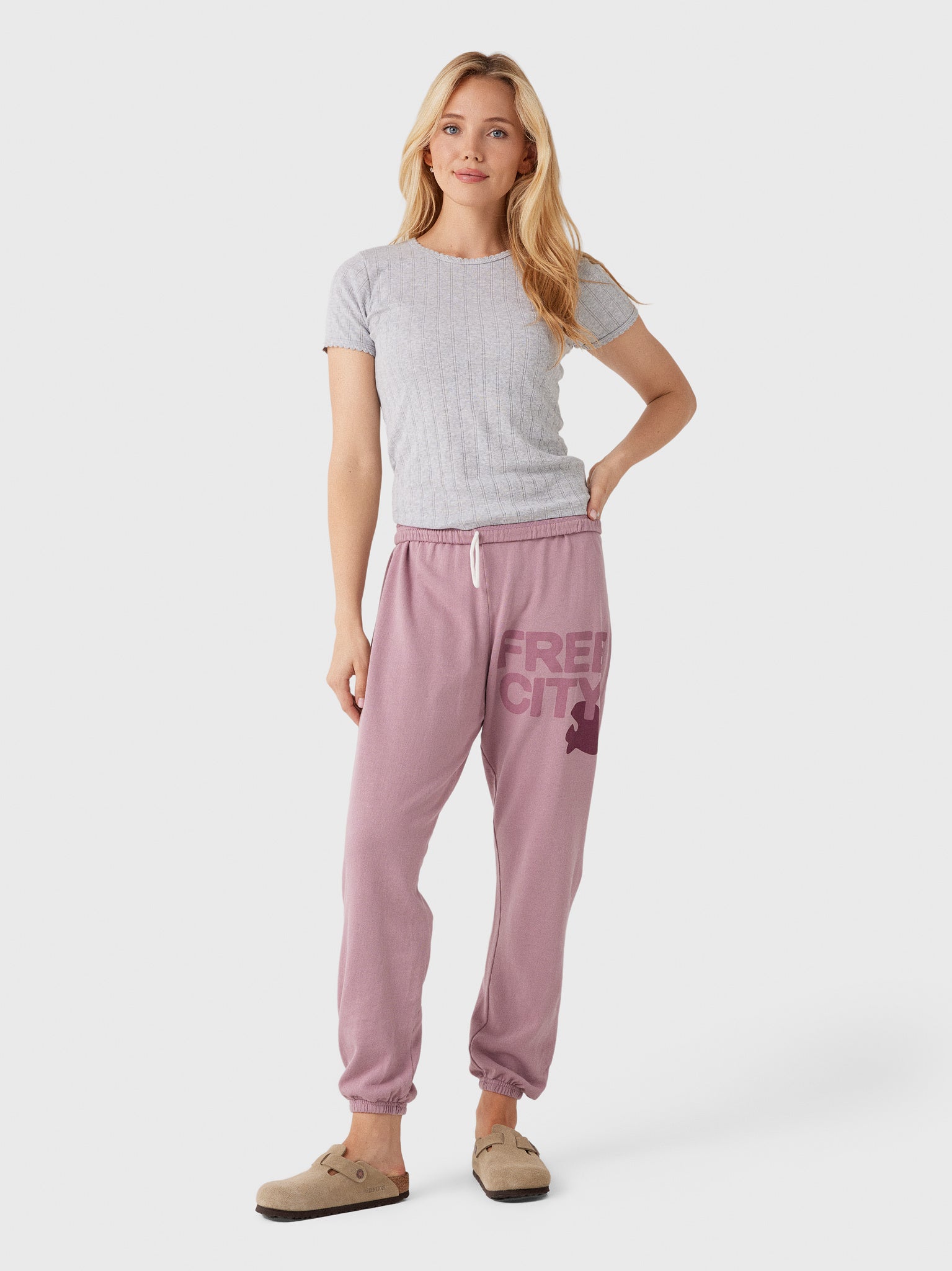 FREE CITY Women's Large Logo Sweatpant - Saint Bernard
