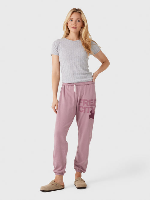 FREE CITY Women's Large Logo Sweatpant