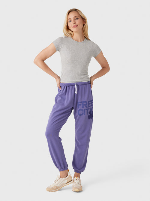 FREE CITY Women's Large Logo Sweatpant - Saint Bernard