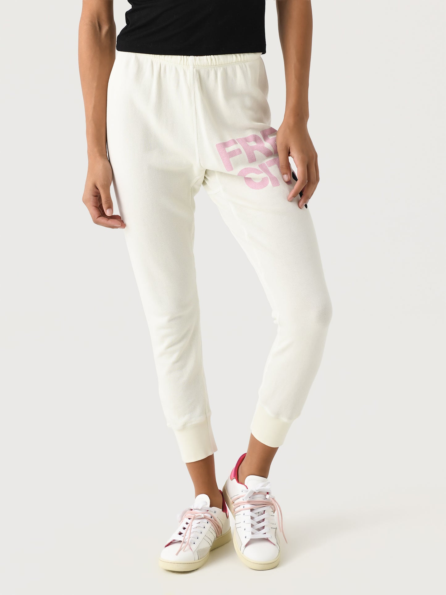 FREE CITY Women's Large Logo 3/4 Sweatpant - Saint Bernard