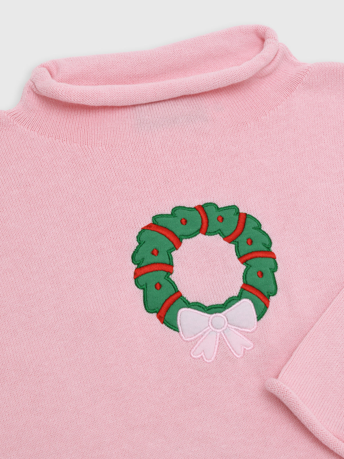 Luigi Girls' Christmas Wreath Sweater - Saint Bernard