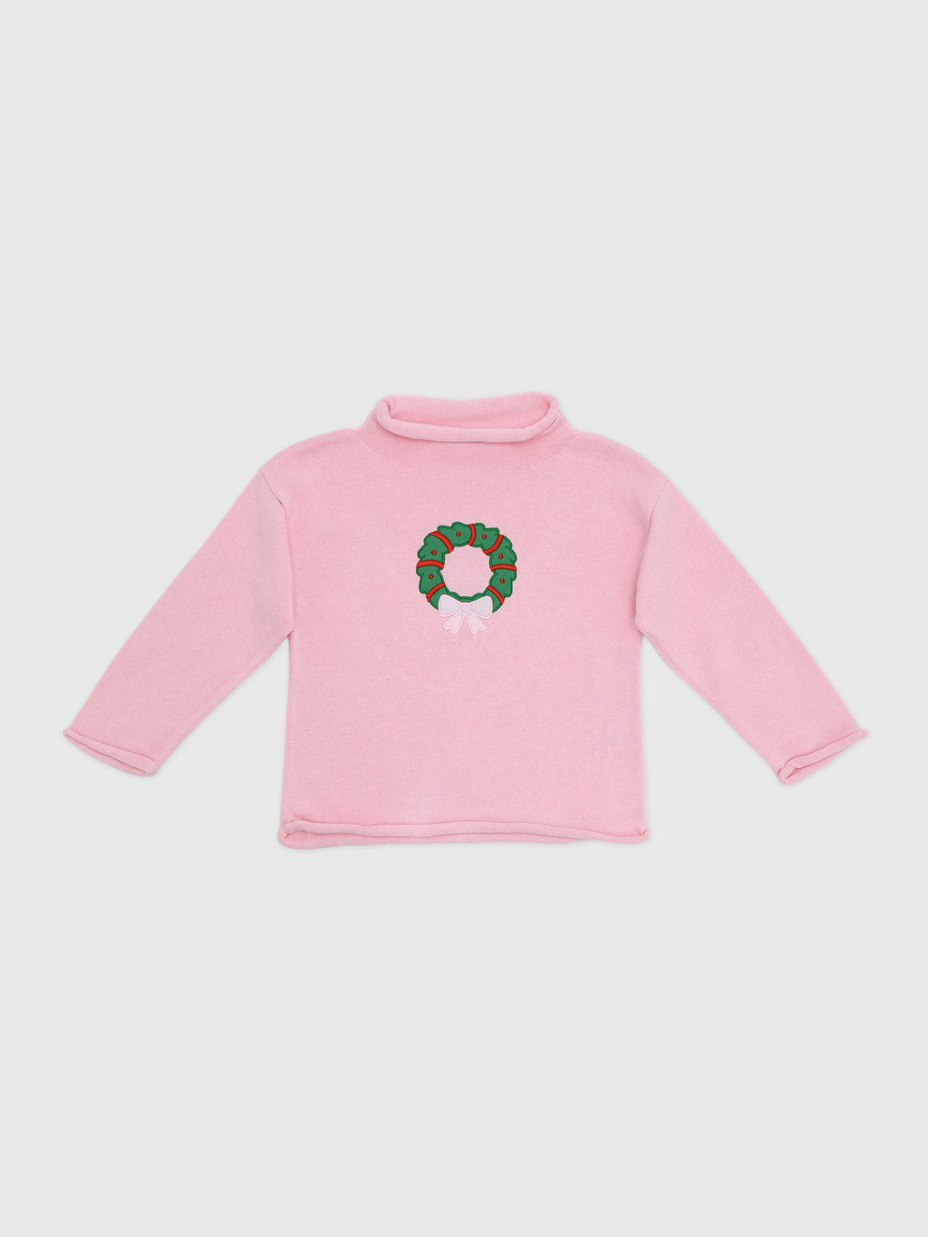 Luigi Girls' Christmas Wreath Sweater - Saint Bernard