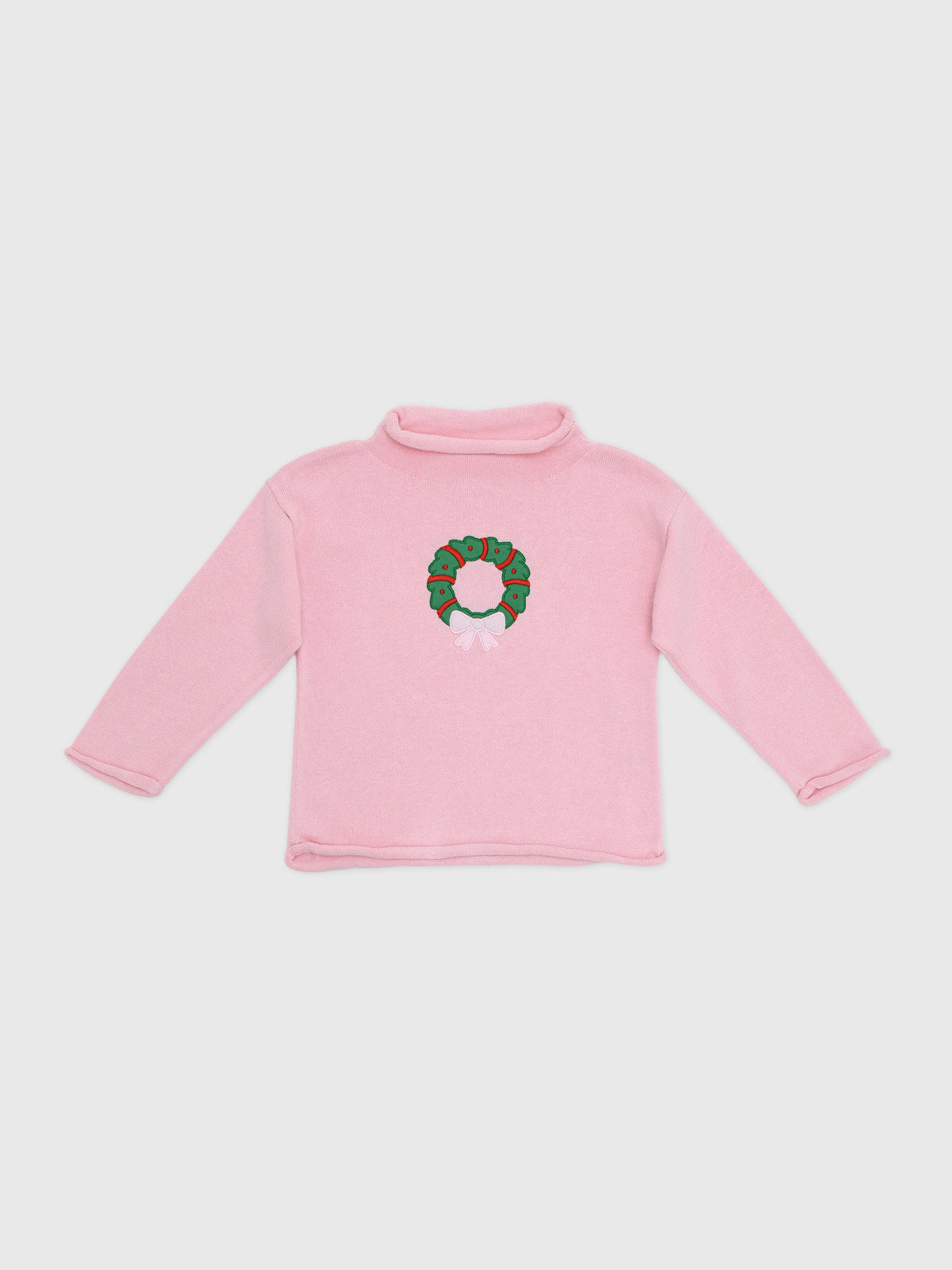 Luigi Girls' Christmas Wreath Sweater - Saint Bernard
