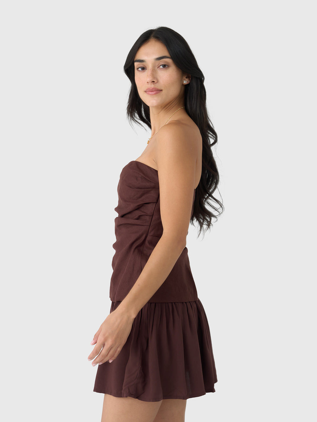 Faithfull | Hedy Mini Dress Carob | Women's Mini Dress