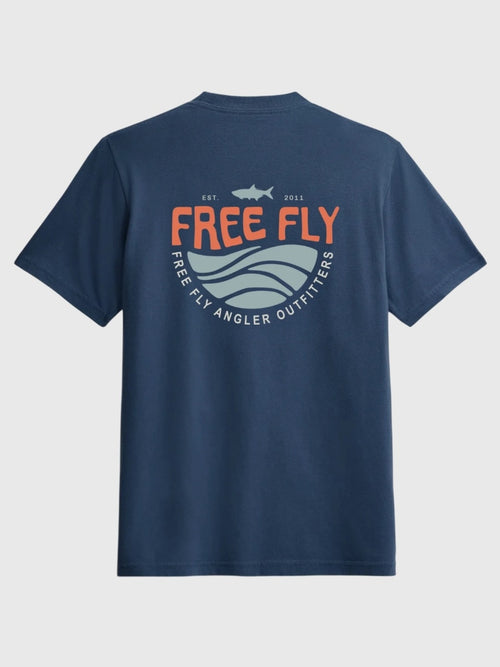 Free Fly Boys' Blue Edge Tee
