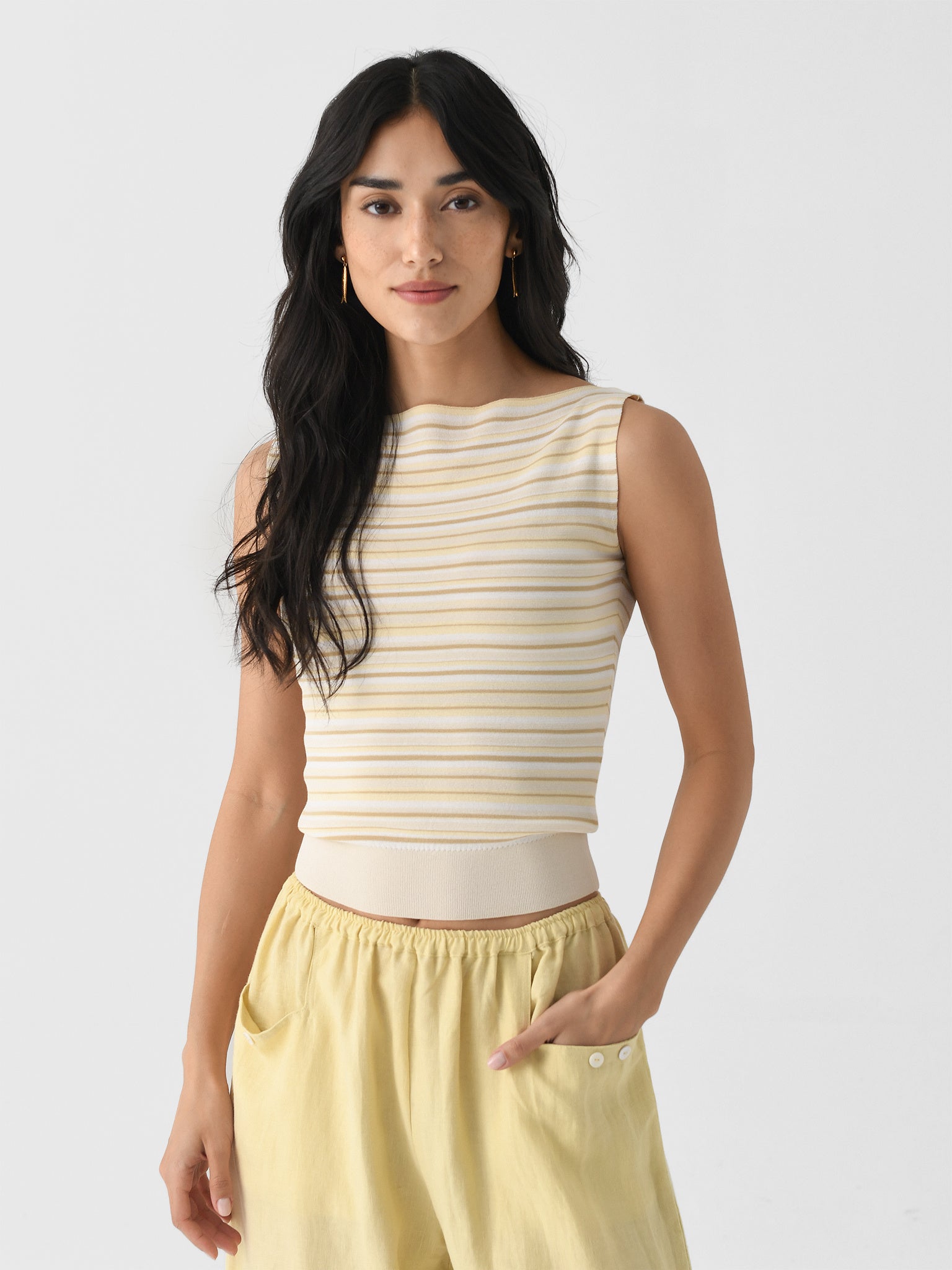 Faithfull The Brand Women's Citara Boater Top - Saint Bernard