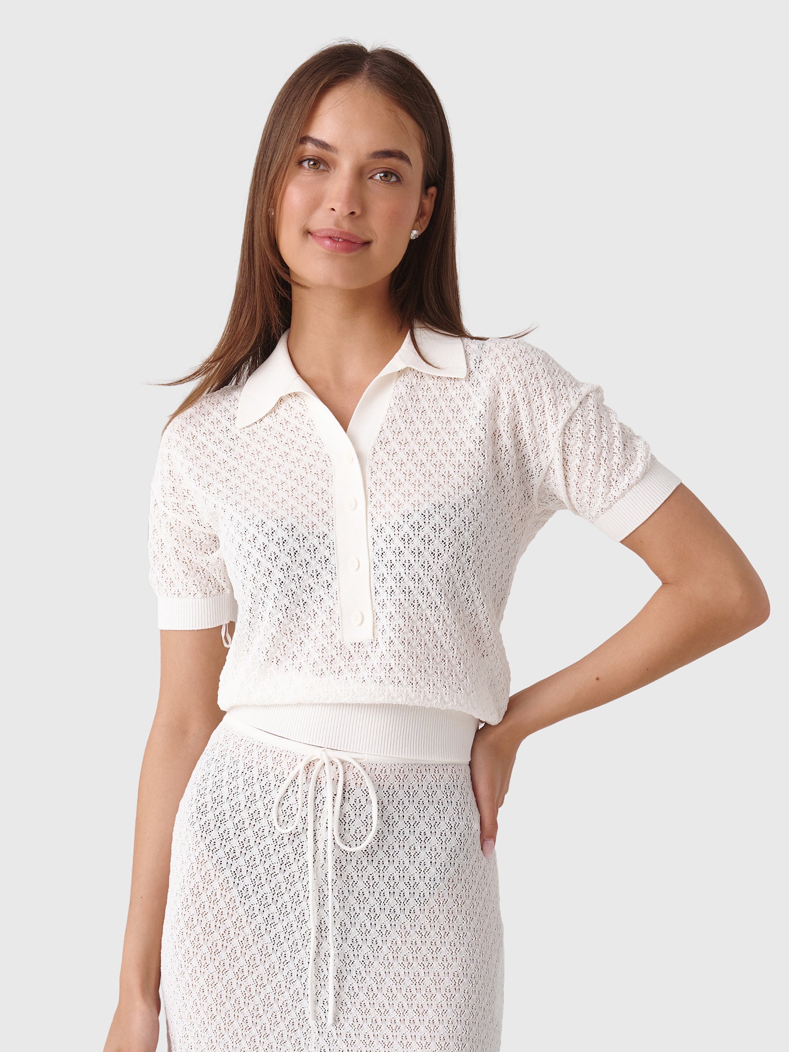 Faithfull The Brand Women's Lenna Polo Top - Saint Bernard