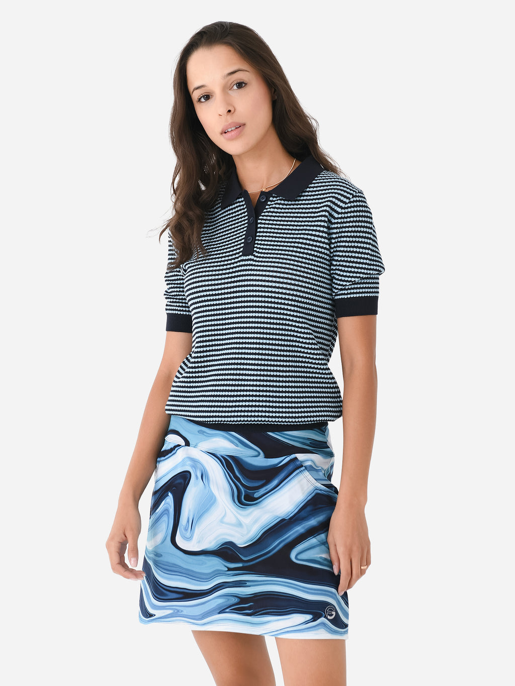Foray Golf Women's Textured Knit Polo - Saint Bernard