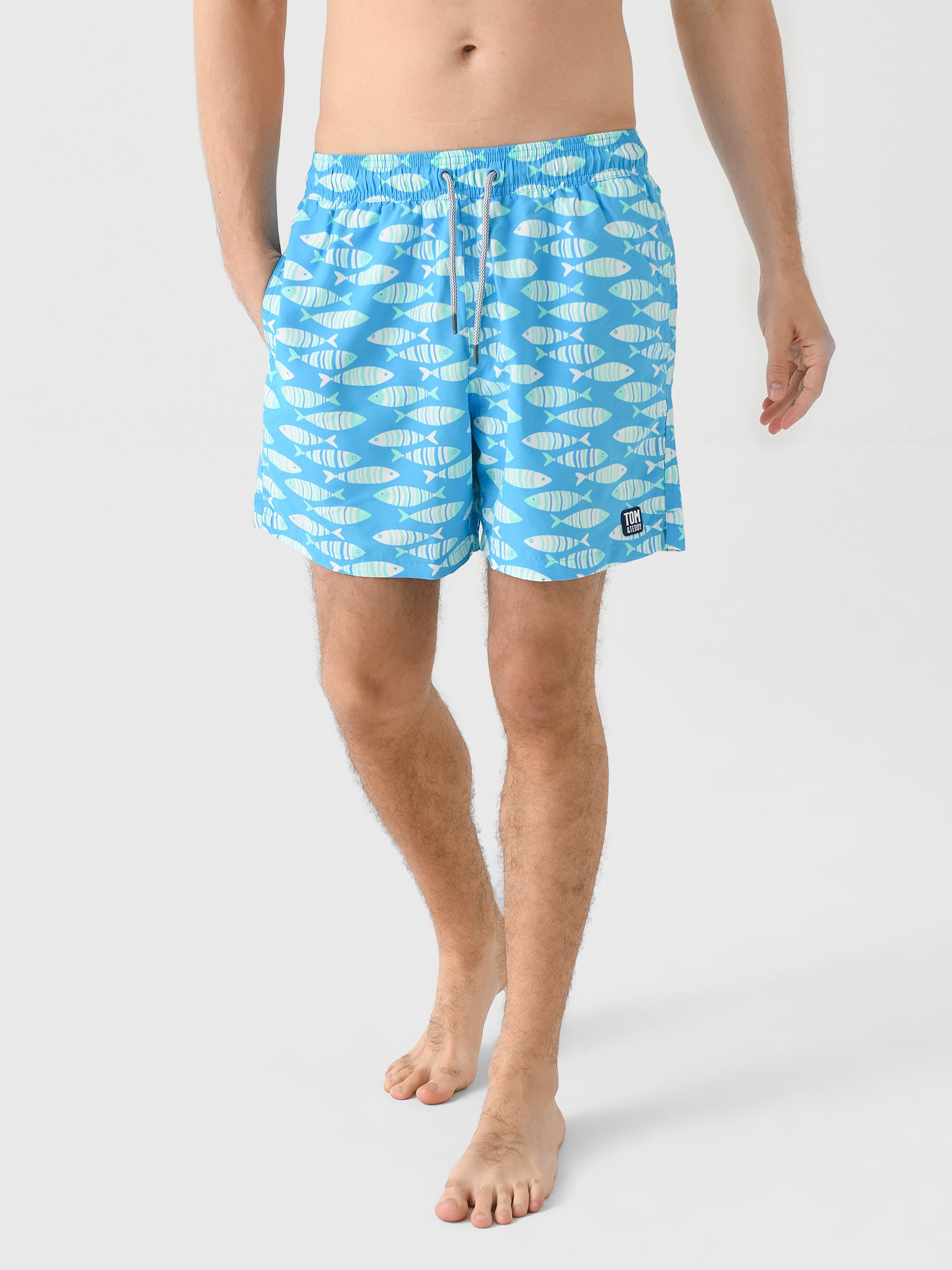 Tom + Teddy Men's Fish Swim Trunk - Saint Bernard