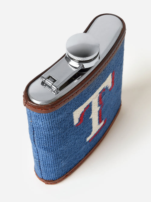 Smathers & Branson Texas Rangers Needlepoint Flask