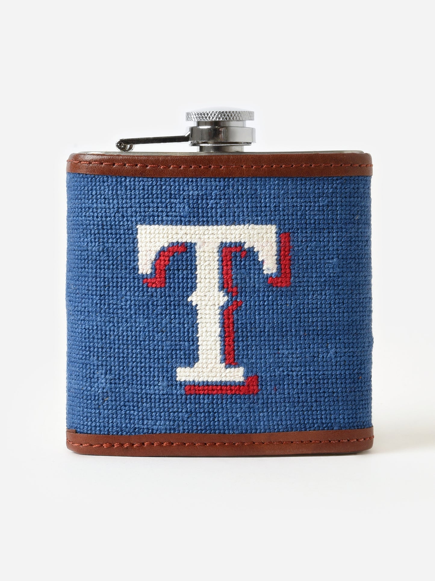 Smathers + Branson Texas Rangers Needlepoint Flask - Saint Bernard