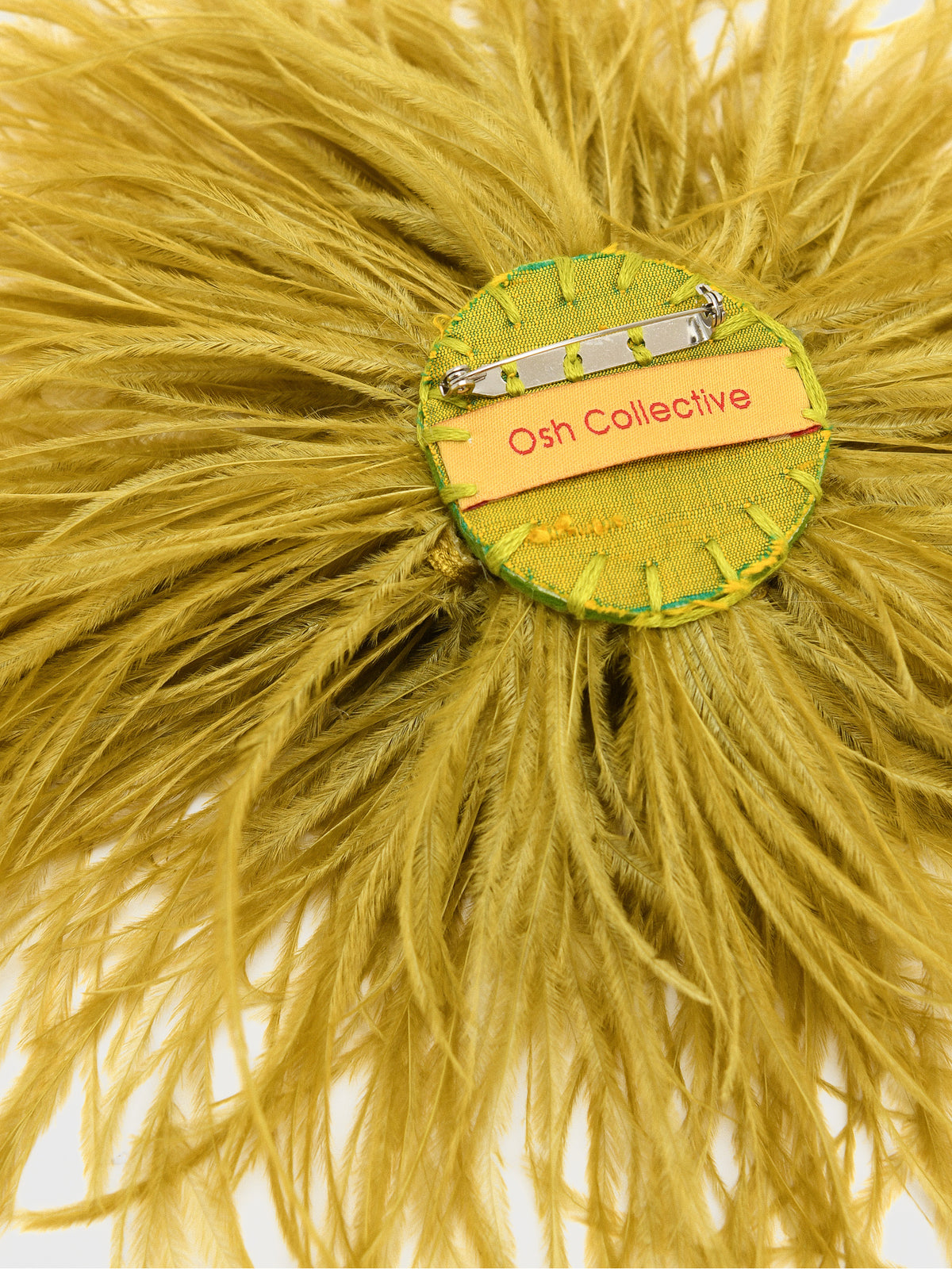 Osh Collective Floof Ostrich Pin - Saint Bernard