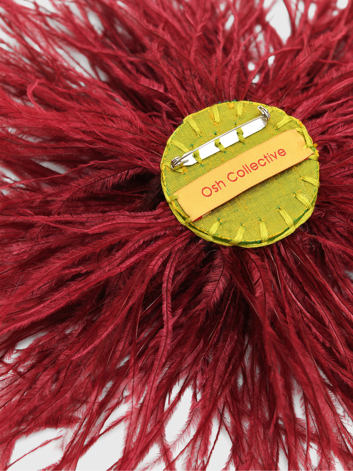 Osh Collective Floof Ostrich Pin - Saint Bernard