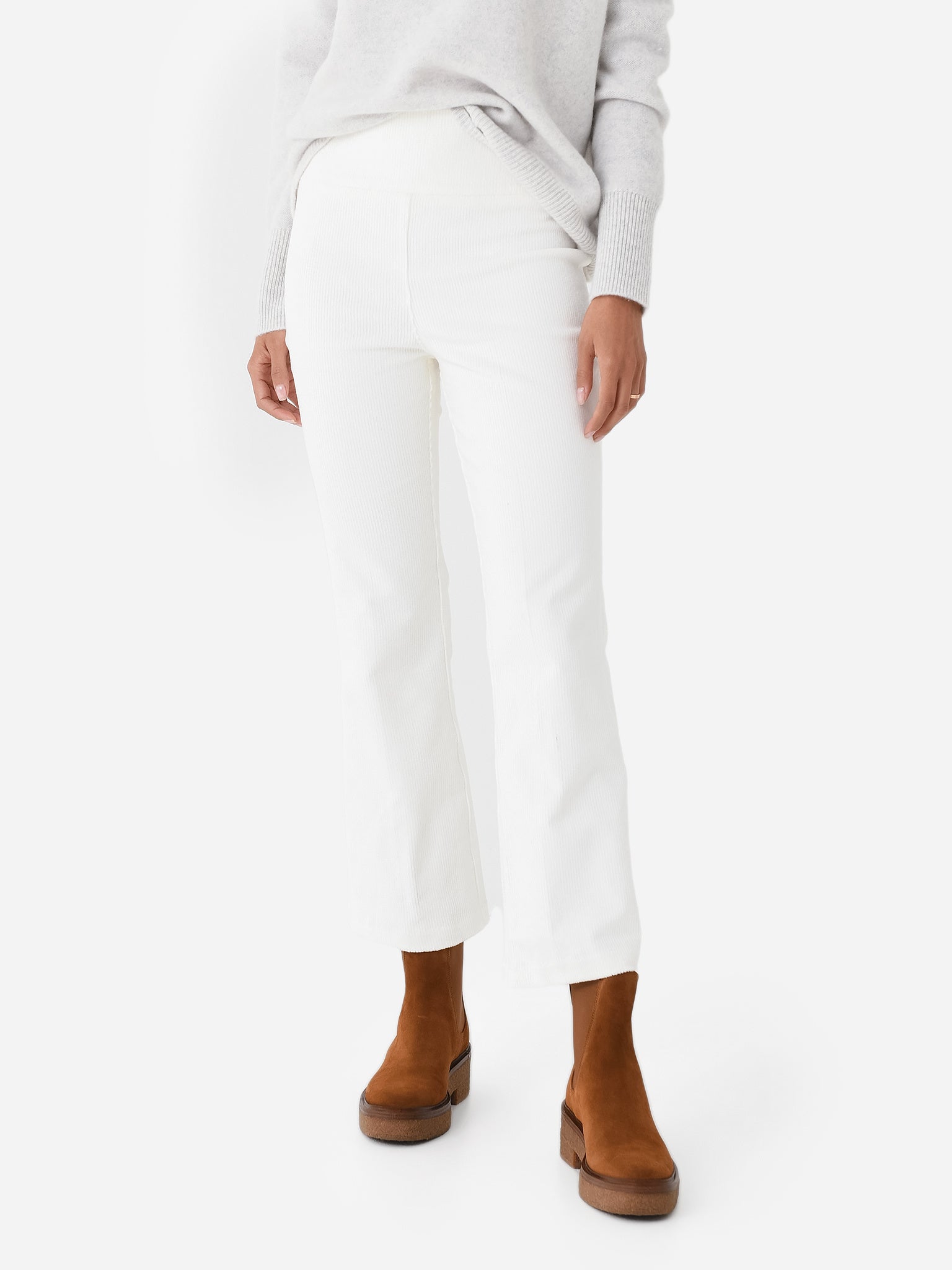 SPRWMN Women's Corduroy Crop Flare Pant - Saint Bernard