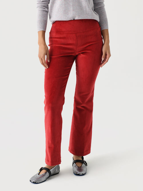 SPRWMN Women's Corduroy Ankle Flare Pant