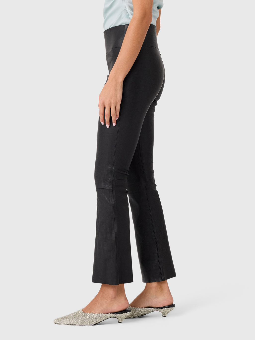 SPRWMN Women's Jackie Leather Ankle Flare Legging - Saint Bernard