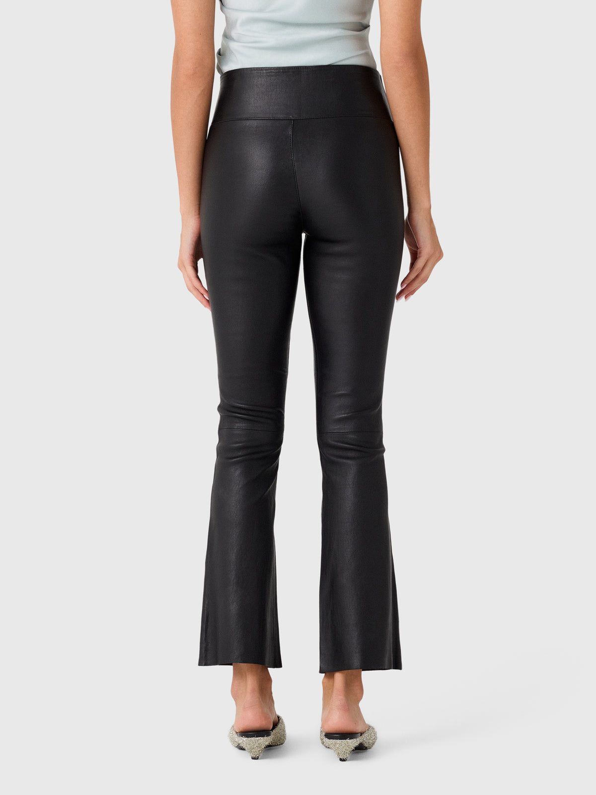 SPRWMN Women's Jackie Leather Ankle Flare Legging - Saint Bernard