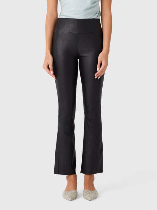 SPRWMN Women's Jackie Leather Ankle Flare Legging - Saint Bernard