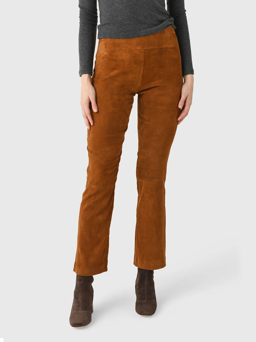 SPRWMN Women's Suede Ankle Flare Legging