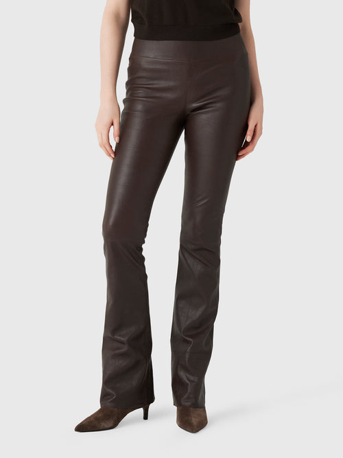 SPRWMN Women's Jane Leather Micro Flare Pant
