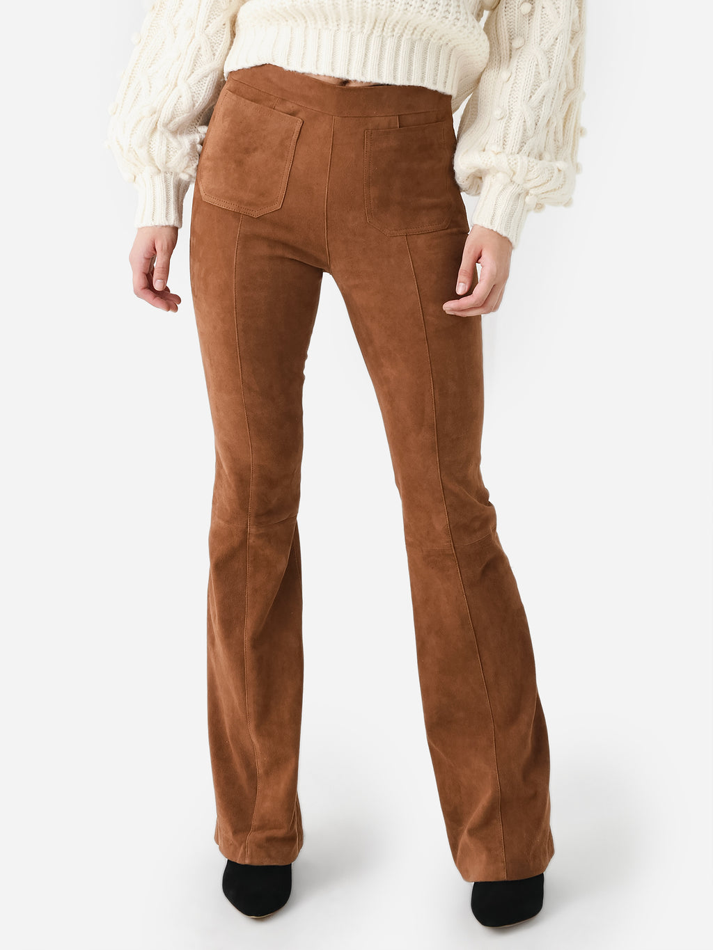 SPRWMN Women's Patch Pocket Super Flare Pant - Saint Bernard