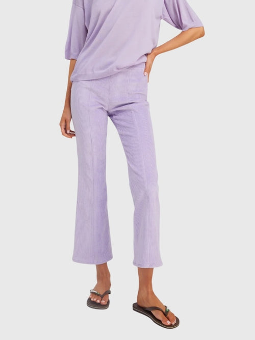 SPRWMN Women's Corduroy Ankle Flare Seam Pant